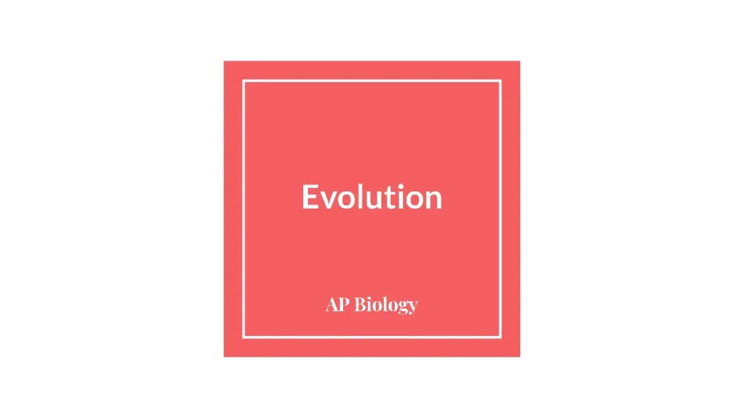 AP Biology Evolution Study Guide - Simple PDF, Quizlet Answers, and More!