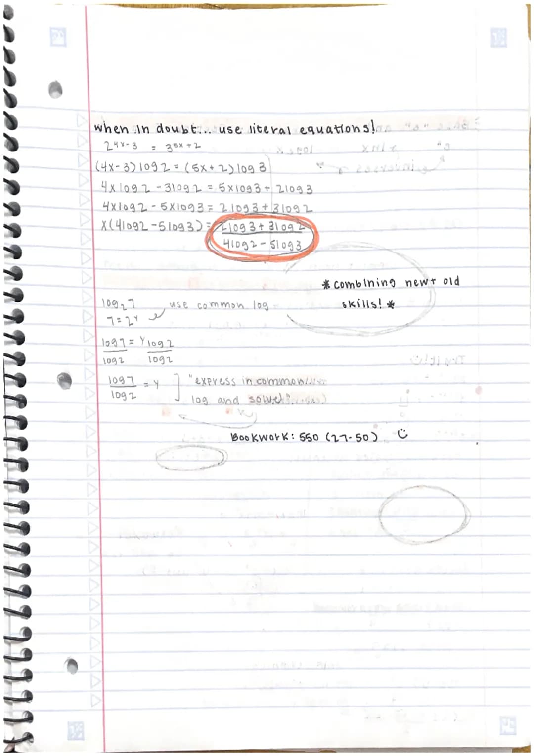 Logarithims: Section 2 = voldug 90
* exponentials + logarithms are inverse #19 -
Y=bx
X= by logarithm in exponential form
1096X = Y + logari