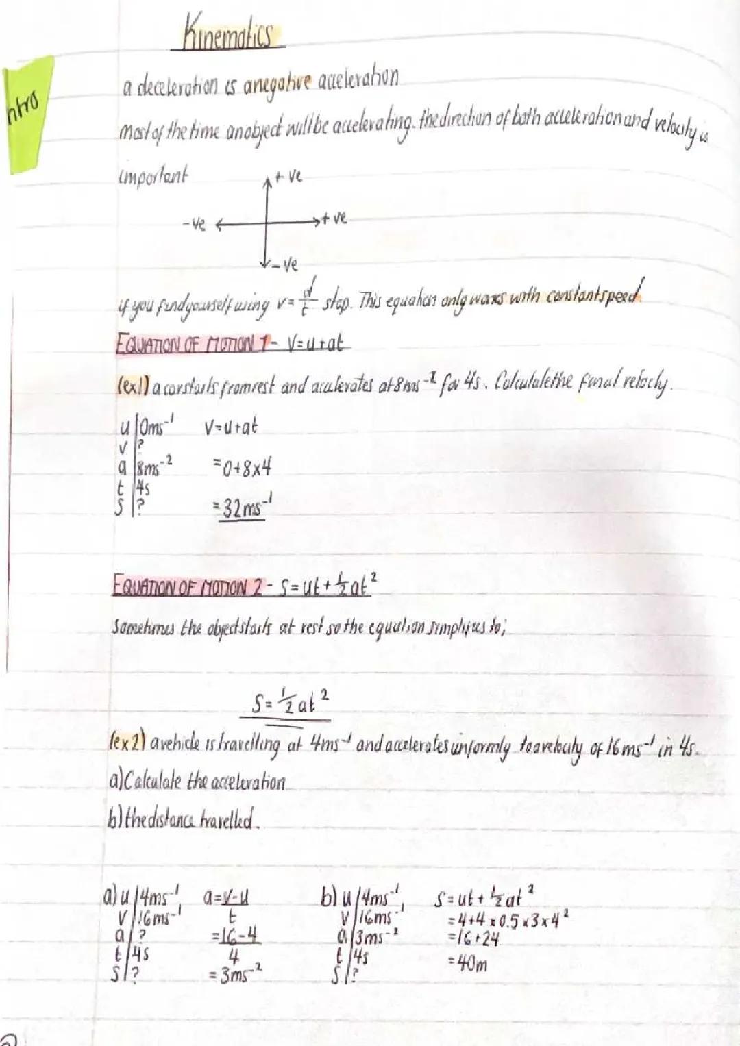 Easy Equations of Motion and Fun Velocity Problems