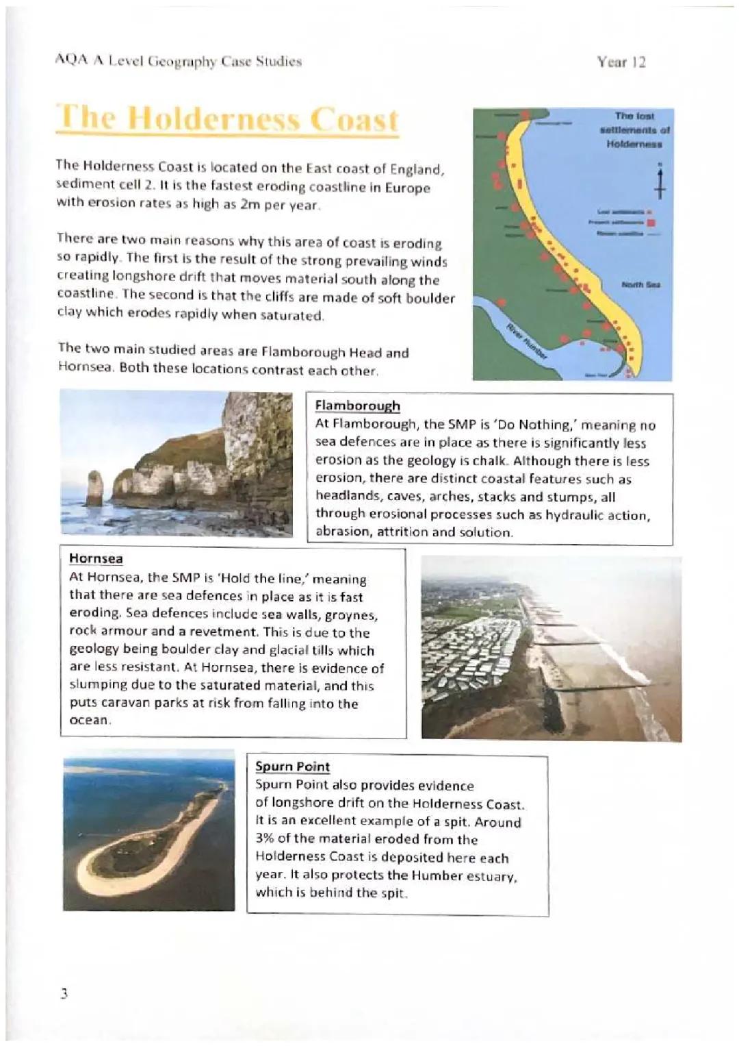 Holderness Coast Case Study: Erosion, Maps & Sea Defences