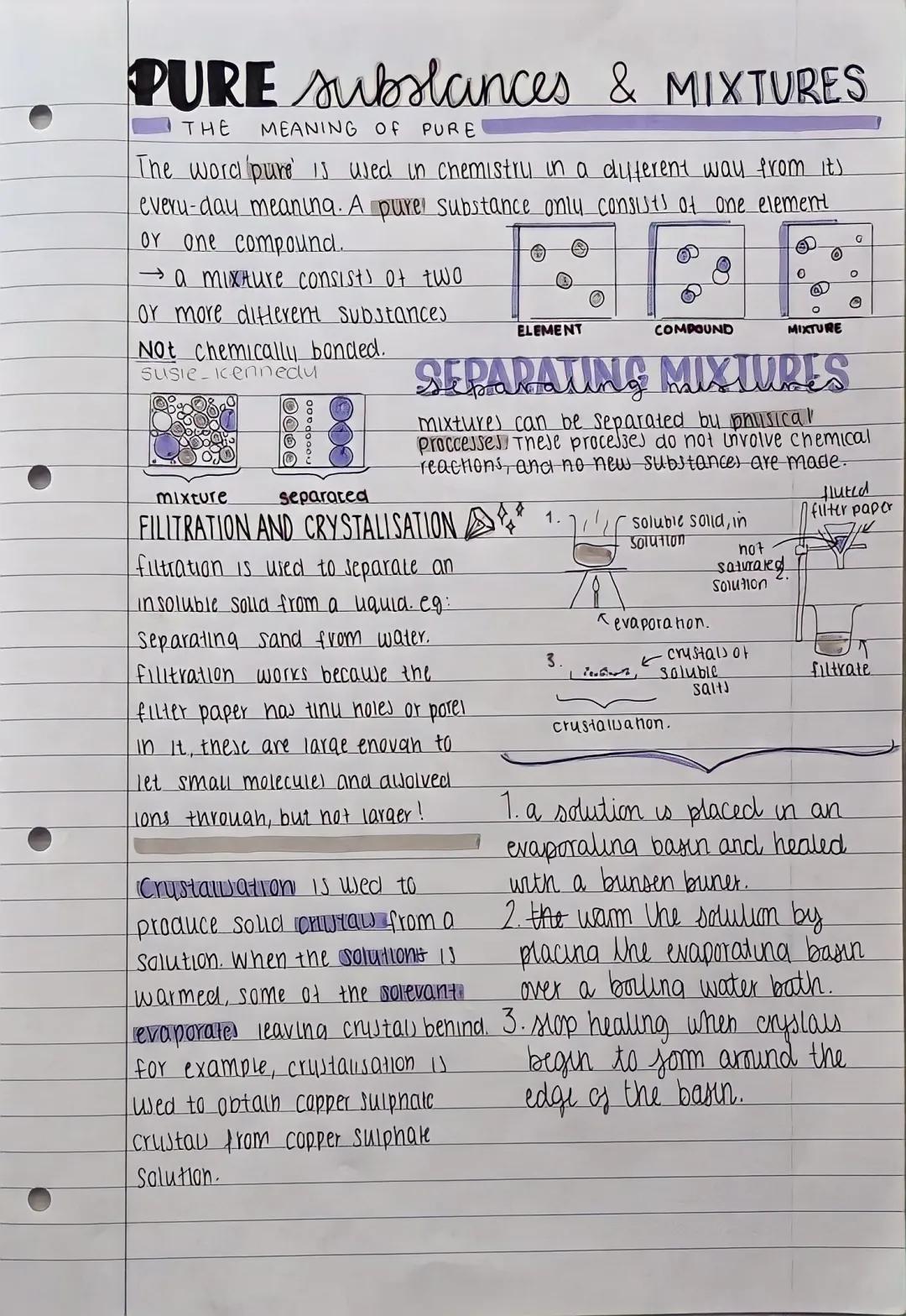 Pure Substances & Mixtures 