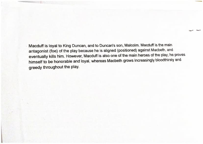 
<h2 id="macbethcharacteranalysis">Macbeth Character Analysis</h2>
<p>In the beginning of the play, Macbeth is described as 'brave and heroi