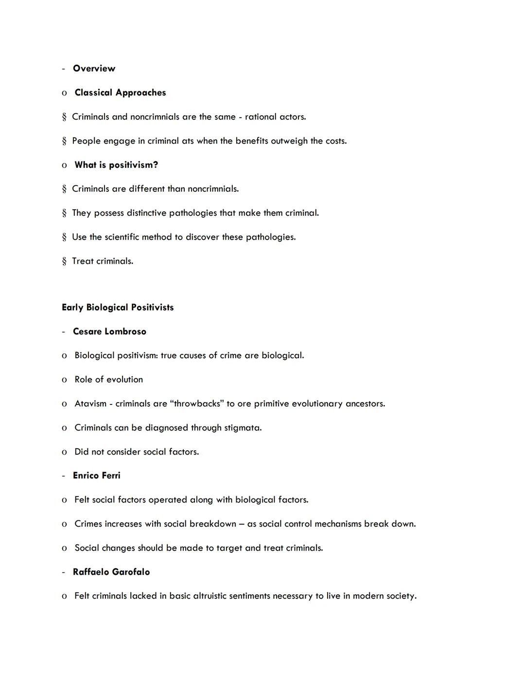 Chapter 5: Theories of criminal offending: Early and classical perspectives
Two angers: state anger and trait anger.
Overview
Demonology
Cla
