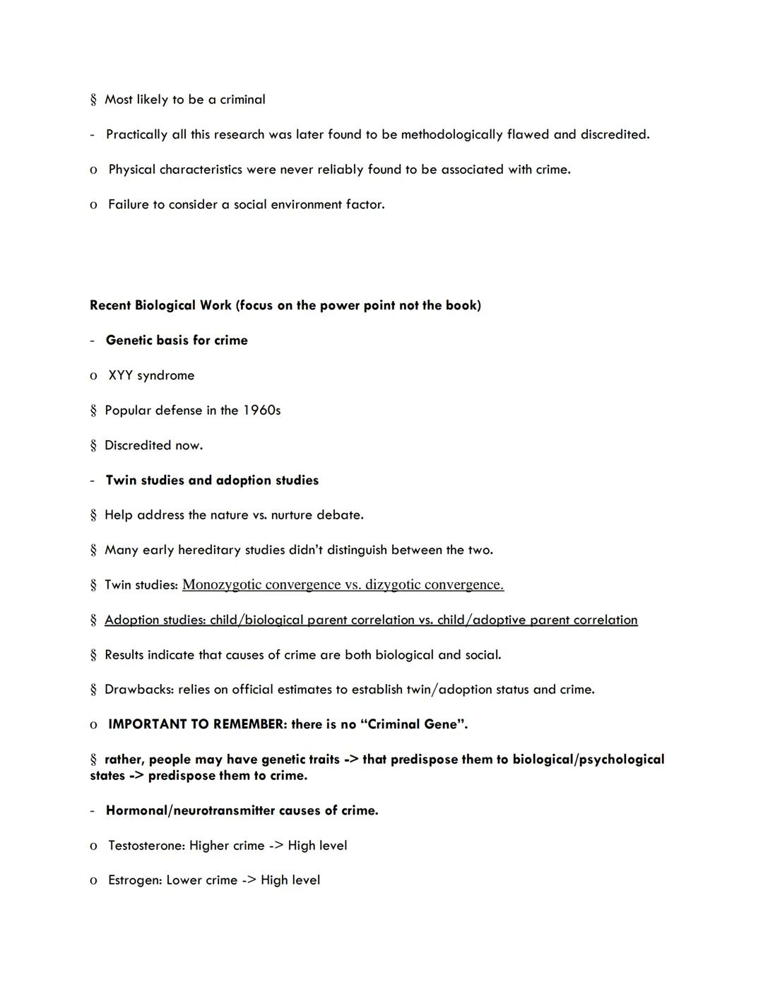 Chapter 5: Theories of criminal offending: Early and classical perspectives
Two angers: state anger and trait anger.
Overview
Demonology
Cla