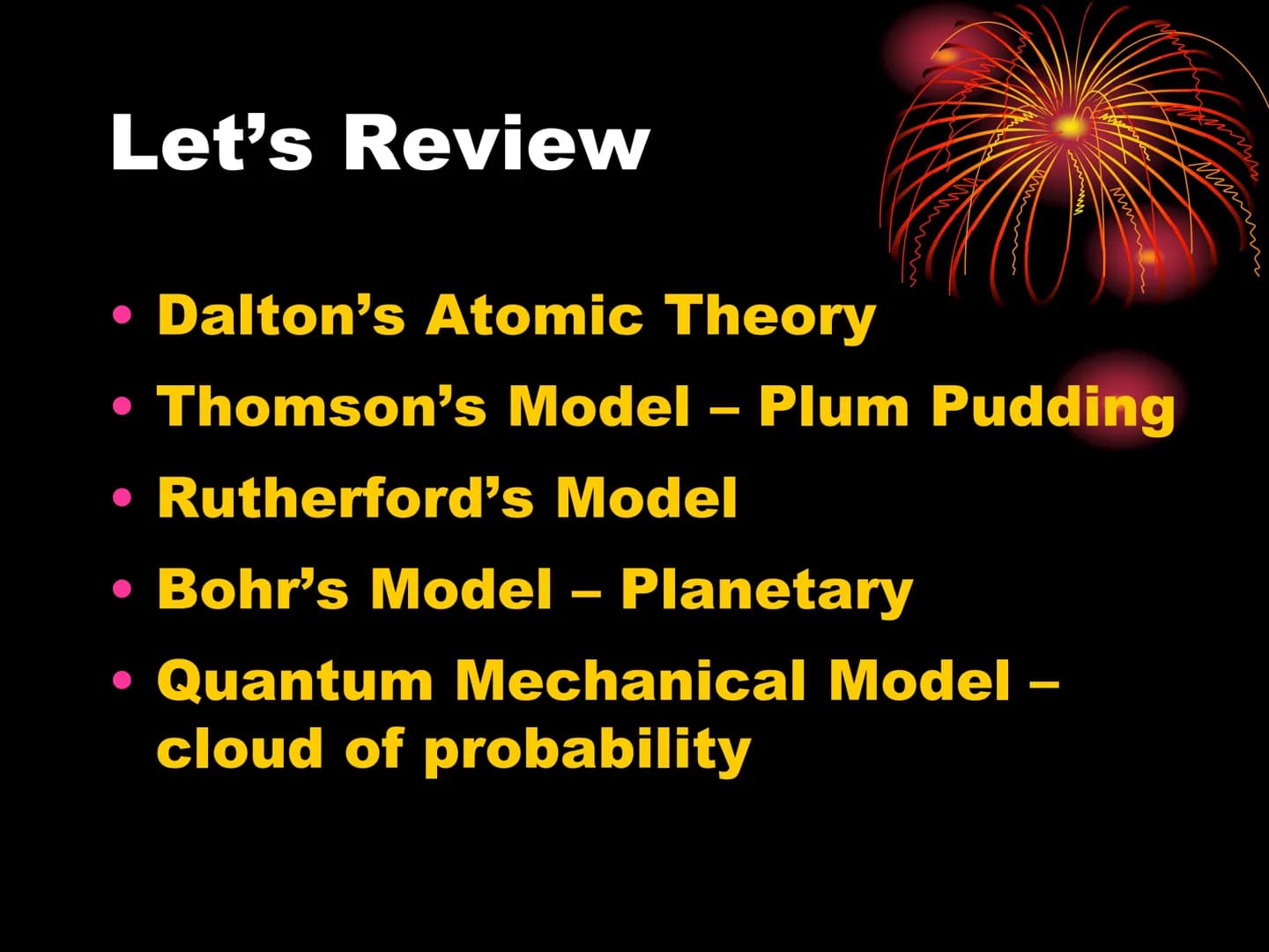 Quantum Mechanical
Model of the Atom
www.
Mm
Muh
Honors Chemistry
Chapter 13
жит
mum Let's Review
Magan
• Dalton's Atomic Theory
• Thomson's