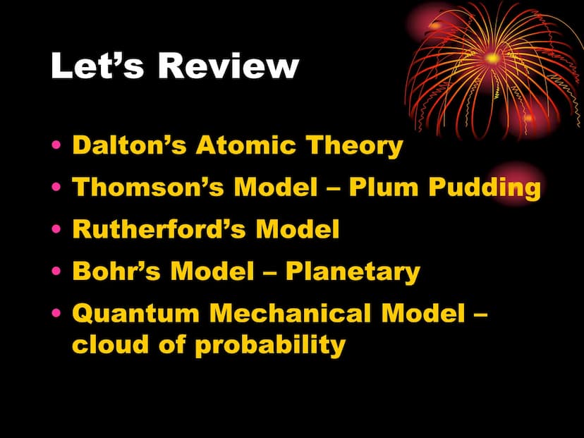 Quantum Mechanical
Model of the Atom
www.
Mm
Muh
Honors Chemistry
Chapter 13
жит
mum Let's Review
Magan
• Dalton's Atomic Theory
• Thomson's