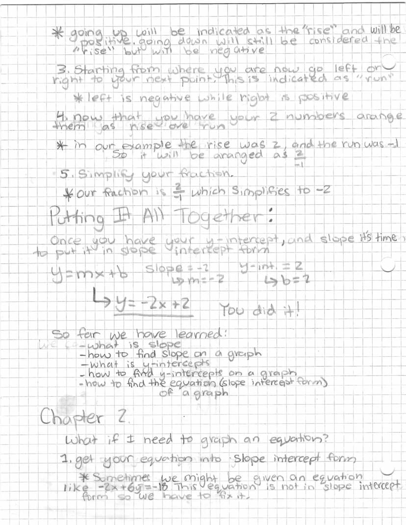 Slope and
and Intercepts
y=m
= mx + b < this is slope intercept form
m is the
Slope
What is slope?
Slope is the gradient of a line, or how s