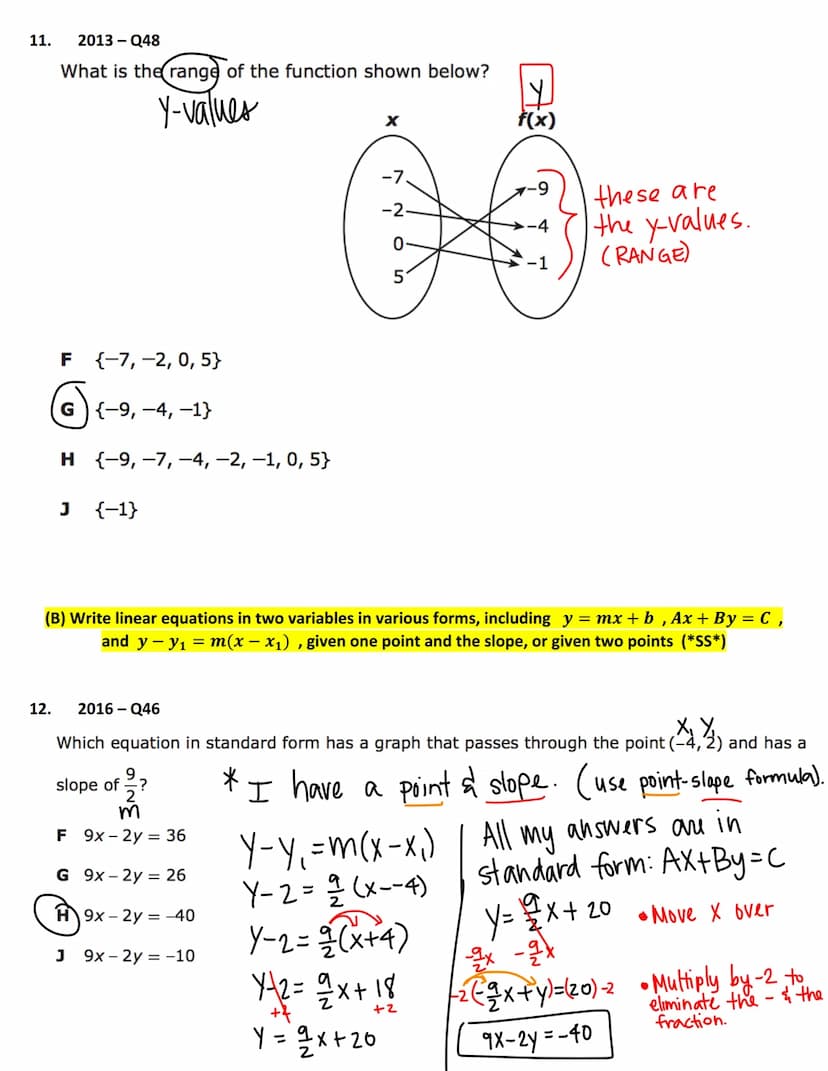 Reporting Category # 3
Writing and Solving Linear Functions, Equations,
and Inequalities
The student will demonstrate an understanding of ho
