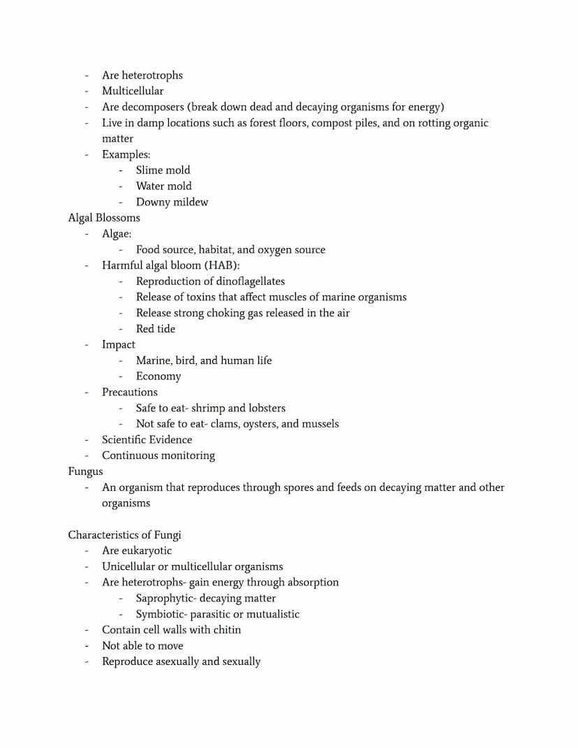 Protists and Fungi
Protists
A eukaryote that is either animal-like, plant-like, or fungus-like
Is not an animal, plant, or a fungus, which i
