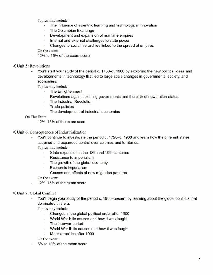 < ADVANCED PLACEMENT EXAM: HISTORY MODERN NOTES/EXAM OVERVIEW/PRACTICE >
COURSE COMPONENTS:
X Unit one: The Global Tapestry
You'll explore h
