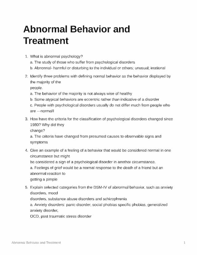 Know Abnormal Behavior and Treatment  thumbnail