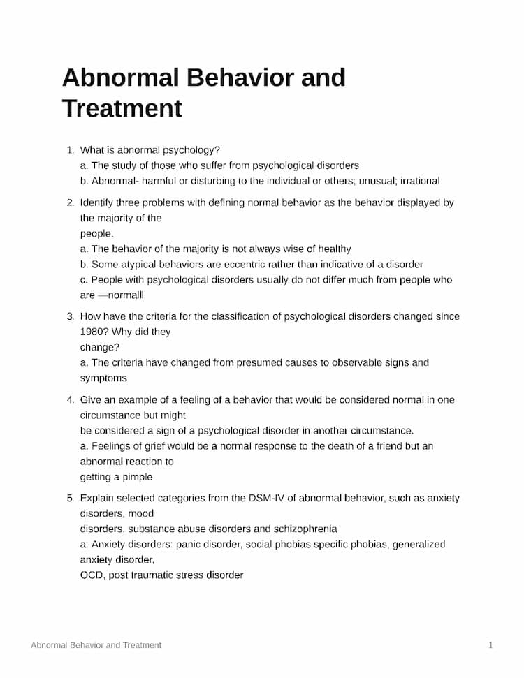Know Abnormal Behavior and Treatment  thumbnail