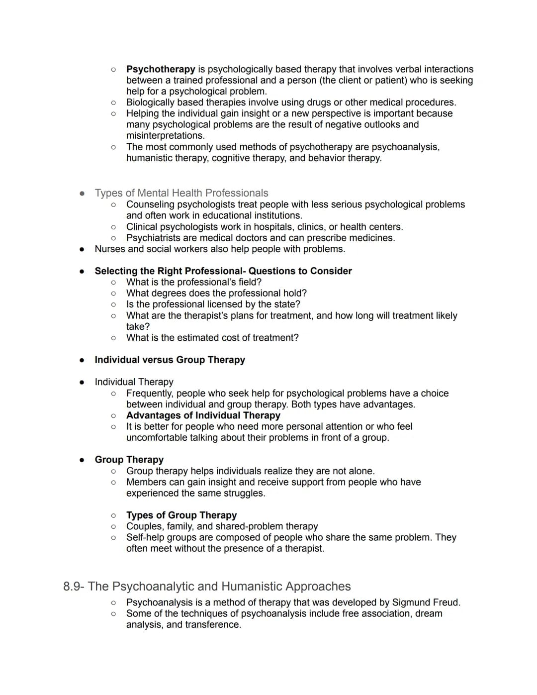 Unit 8: Disorders and Therapies - Guided Notes
8.1 Understanding Psychological Disorders
Psychological disorders are behavior patterns or me