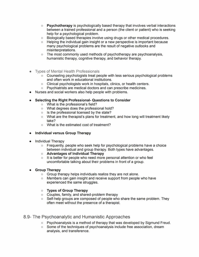 Unit 8: Disorders and Therapies - Guided Notes
8.1 Understanding Psychological Disorders
Psychological disorders are behavior patterns or me