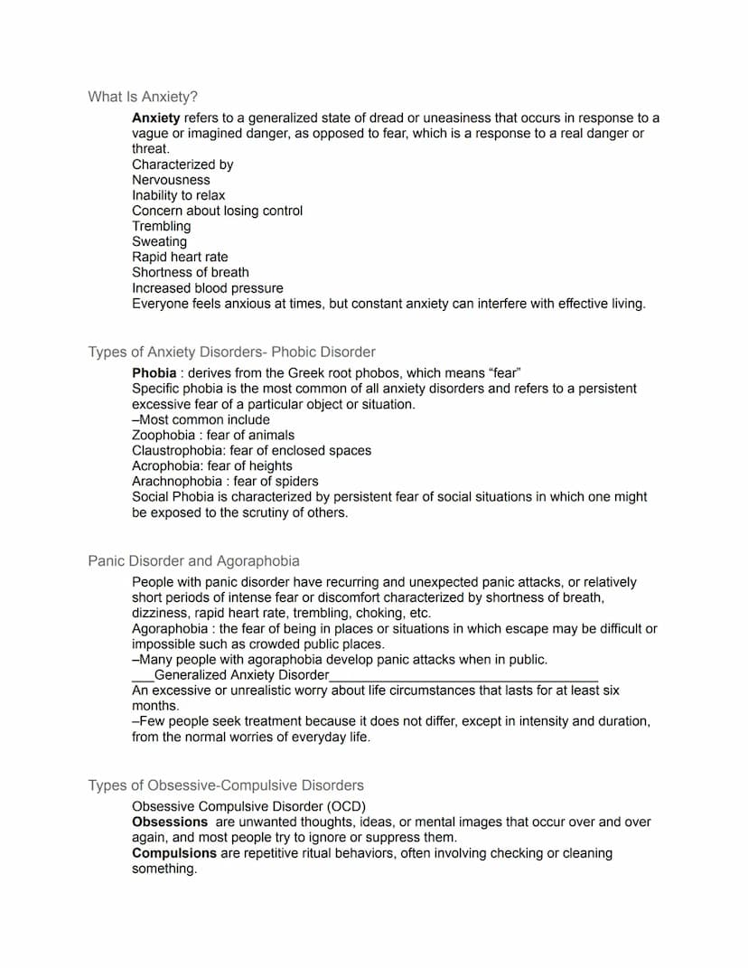 Unit 8: Disorders and Therapies - Guided Notes
8.1 Understanding Psychological Disorders
Psychological disorders are behavior patterns or me