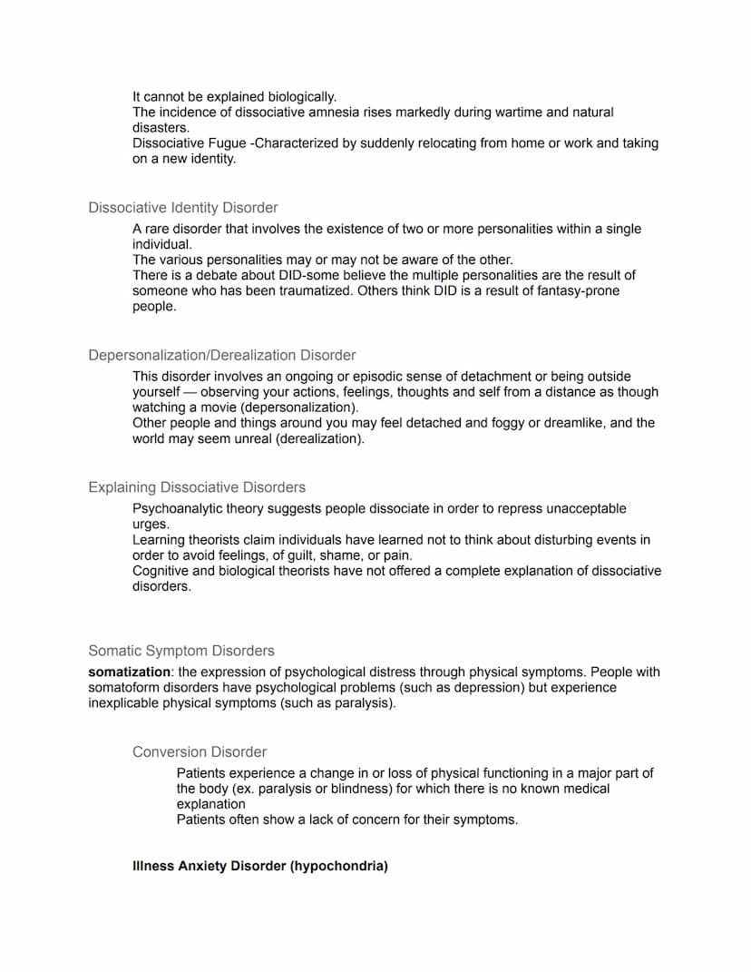 Unit 8: Disorders and Therapies - Guided Notes
8.1 Understanding Psychological Disorders
Psychological disorders are behavior patterns or me