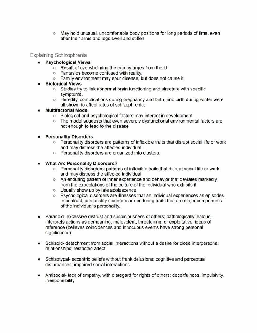 Unit 8: Disorders and Therapies - Guided Notes
8.1 Understanding Psychological Disorders
Psychological disorders are behavior patterns or me