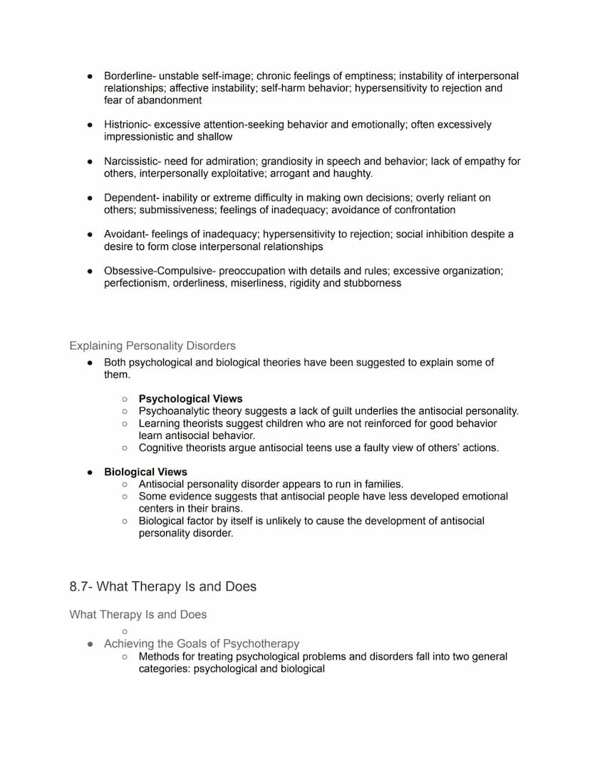 Unit 8: Disorders and Therapies - Guided Notes
8.1 Understanding Psychological Disorders
Psychological disorders are behavior patterns or me