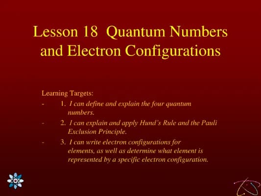 Know Quantum Numbers and Electronic Configuration thumbnail