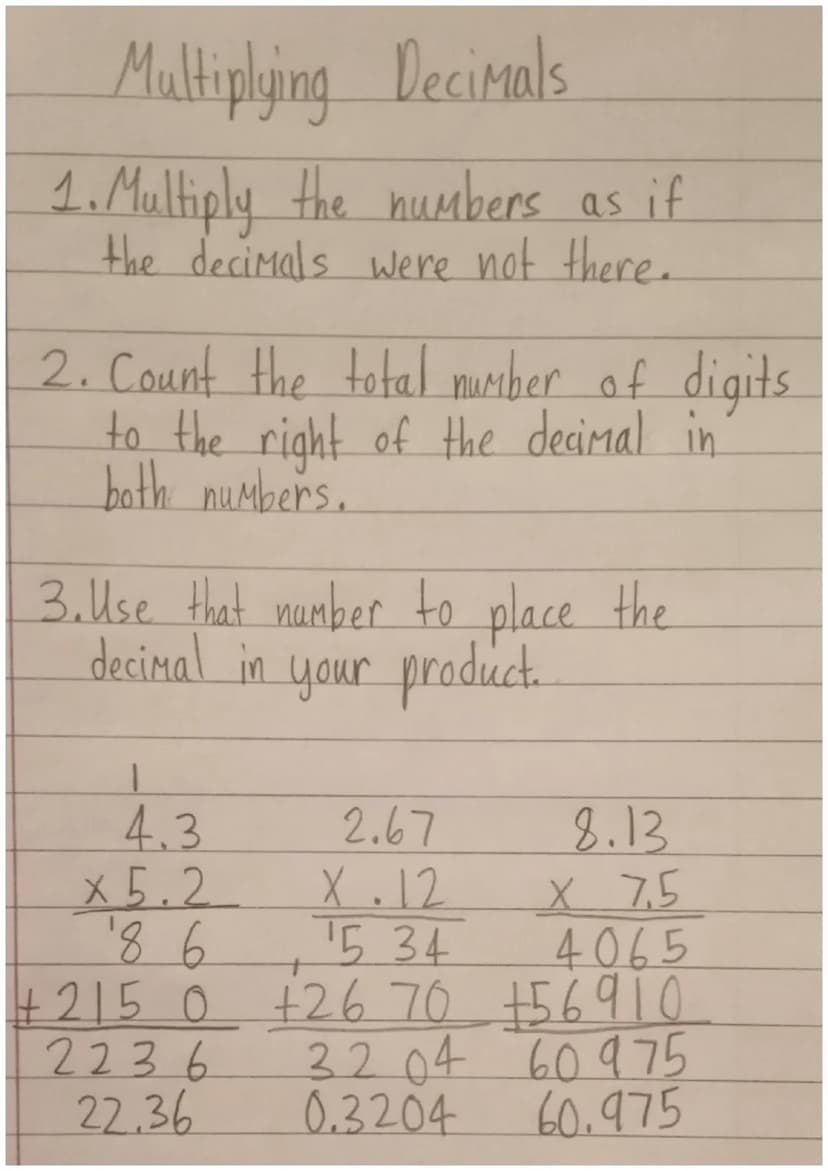 Divisibility Rules
2 The last digit is even
3 The sum of the digits is
divisible by 3
4 The last 2 digits form a
number divisible by 4
5 → T