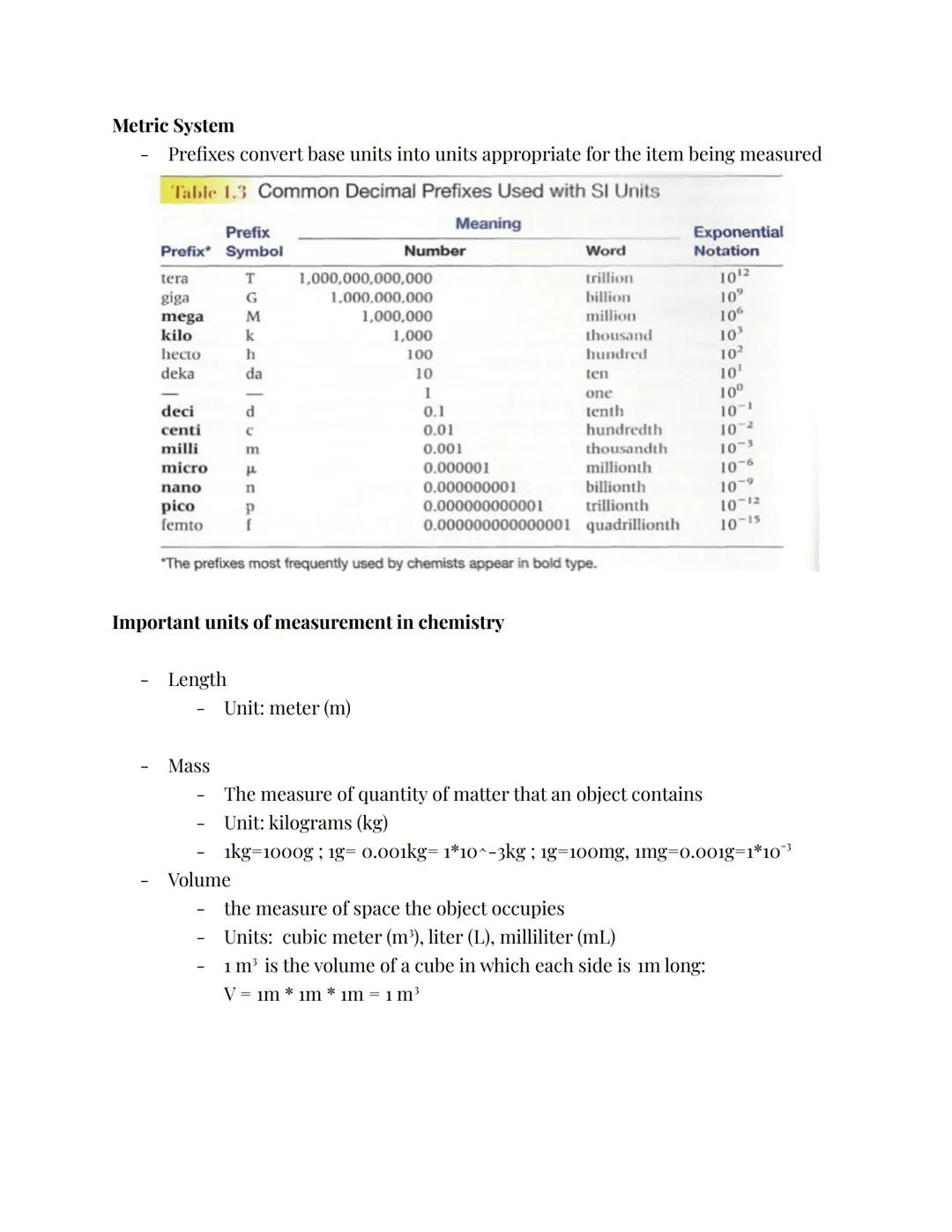 Matter & Measurement
Chemistry is the study of matter, its properties, and changes between matter
Matter
-
Four phases of matter are solid, 