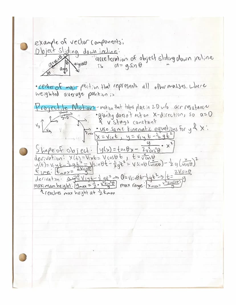 Unit | Kinematis Study Guide
Chapter 2: Kinematics in I-D
Vecton-quantity w/ both magnitude & direction.
Scalar- quantity w/ only magnitude 
