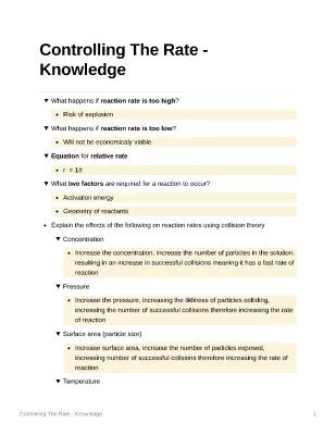 Know Controlling The Rate - Knowledge thumbnail