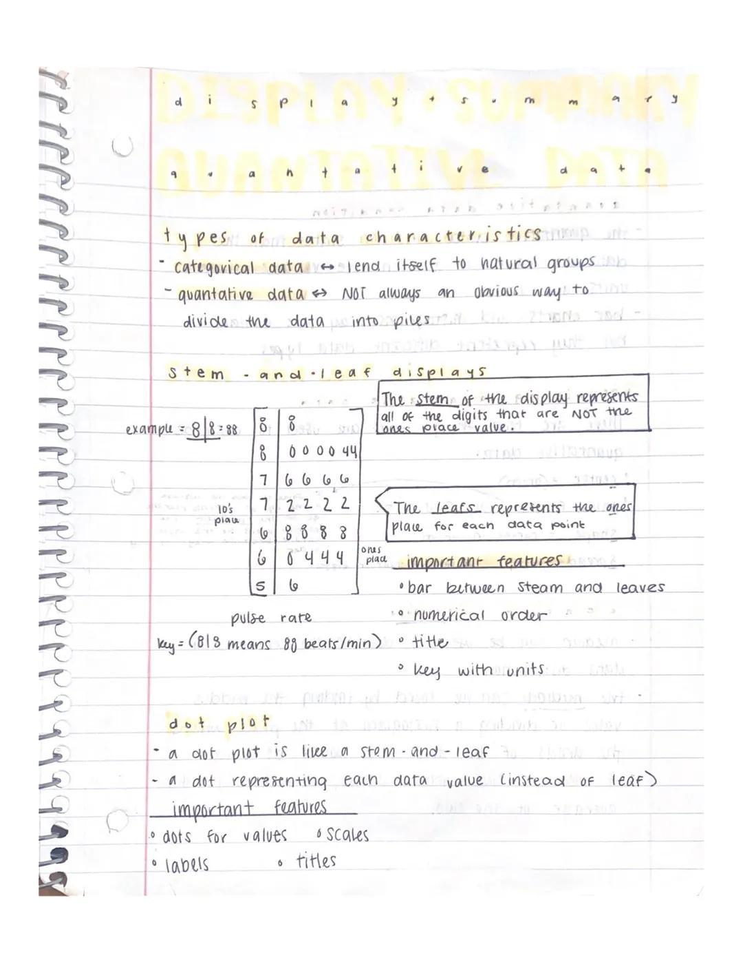 d
i
SP
1
a
y
y
m

q
4
a
n
+
a
+
d
9
types of data characteristicstop
- categorical data lend itself to natural groups
- quantative data NOT 