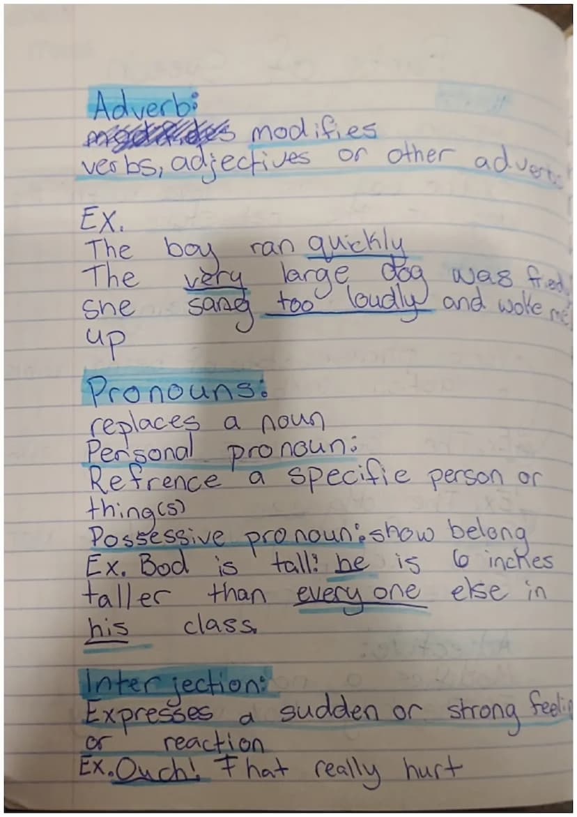 Parts of Speech
Noun:
person, place, thing, idea
Ex. The boy
dog at
was in love with the
the pet store
Verb:
action or state of being
8/16/2