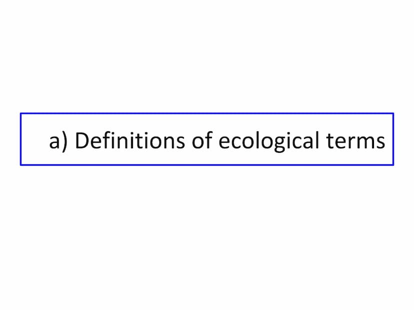 N5 Unit 3 KA1
Ecosystems N5 biology course
1. Cell Biology
2. Multicellular Organisms
3. Life on Earth Unit 3 - Life on Earth
1. Ecosystems
