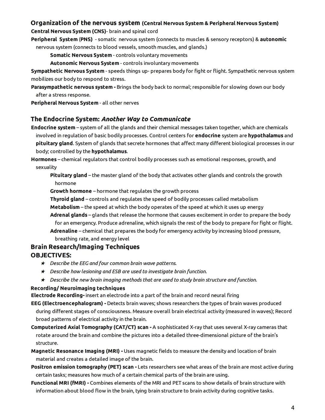Psychology - Mr. Duez-LEARNING TARGETS
UNIT 2- "The Biological Bases of Behavior"
Part I - The Brain, Nervous System, Neurons, & Behavior/He