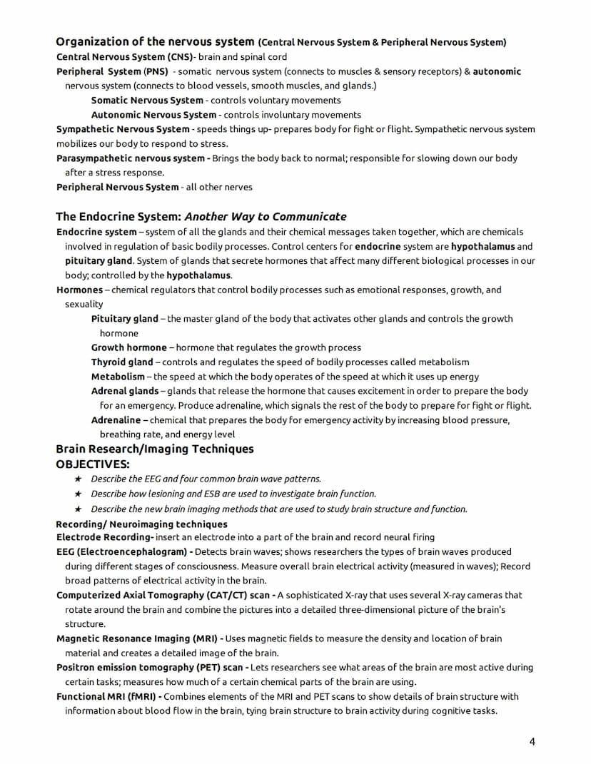 Psychology - Mr. Duez-LEARNING TARGETS
UNIT 2- "The Biological Bases of Behavior"
Part I - The Brain, Nervous System, Neurons, & Behavior/He
