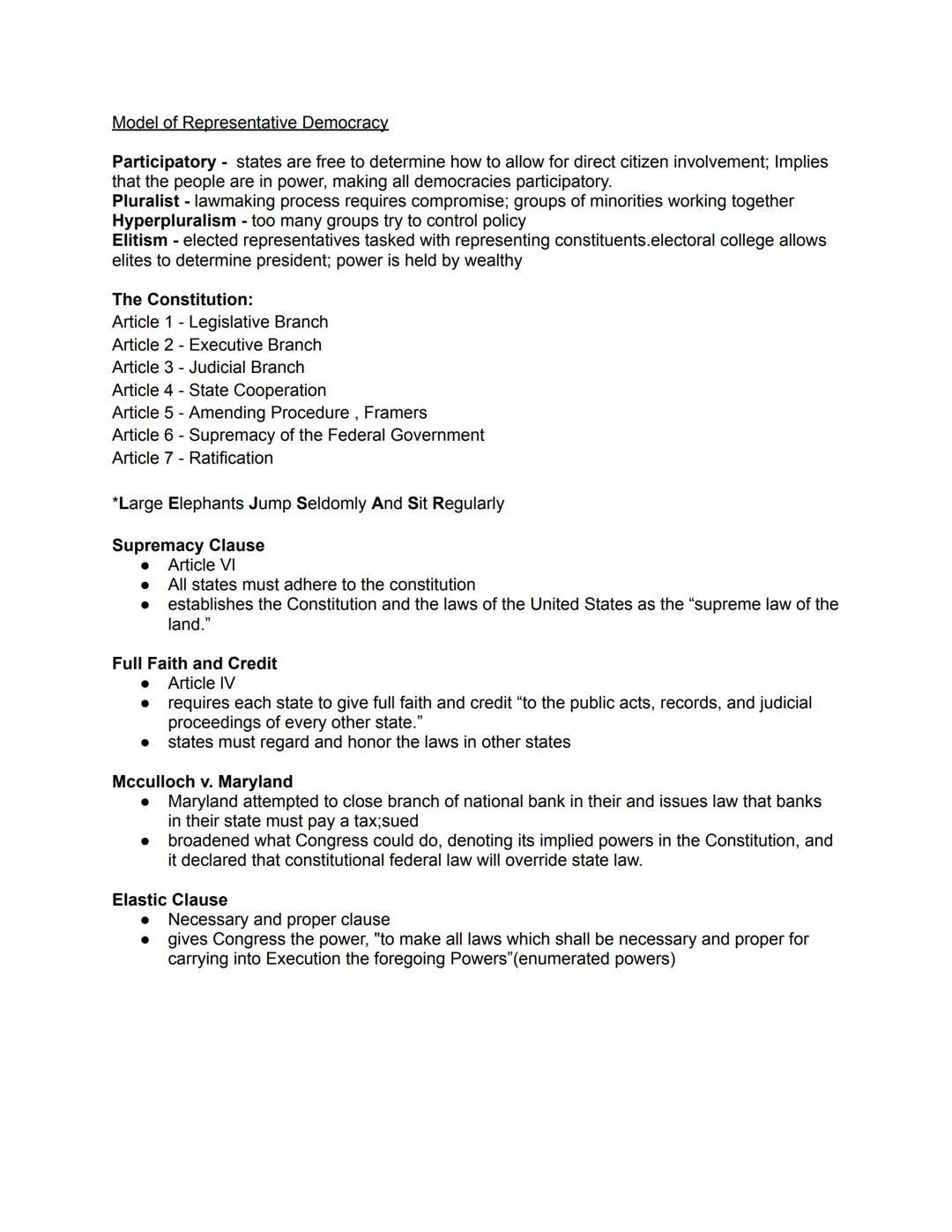 AP GOV Unit 1 Review 