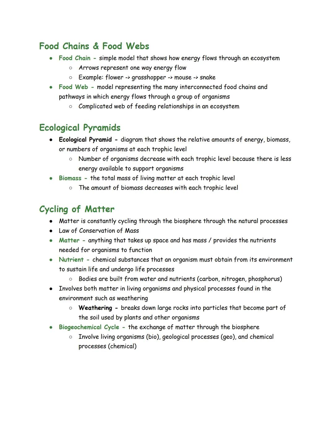 Principles of Ecology - chapter 2
The Biosphere
• Ecologist studies take place in the biosphere
● Biosphere includes the only portion of Ear