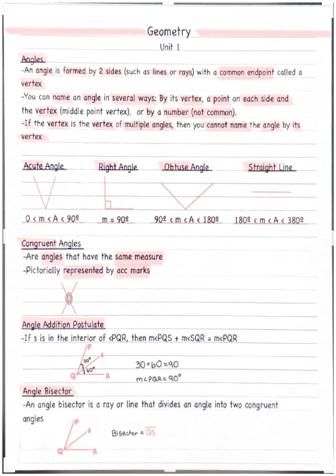 Geometry- Angles