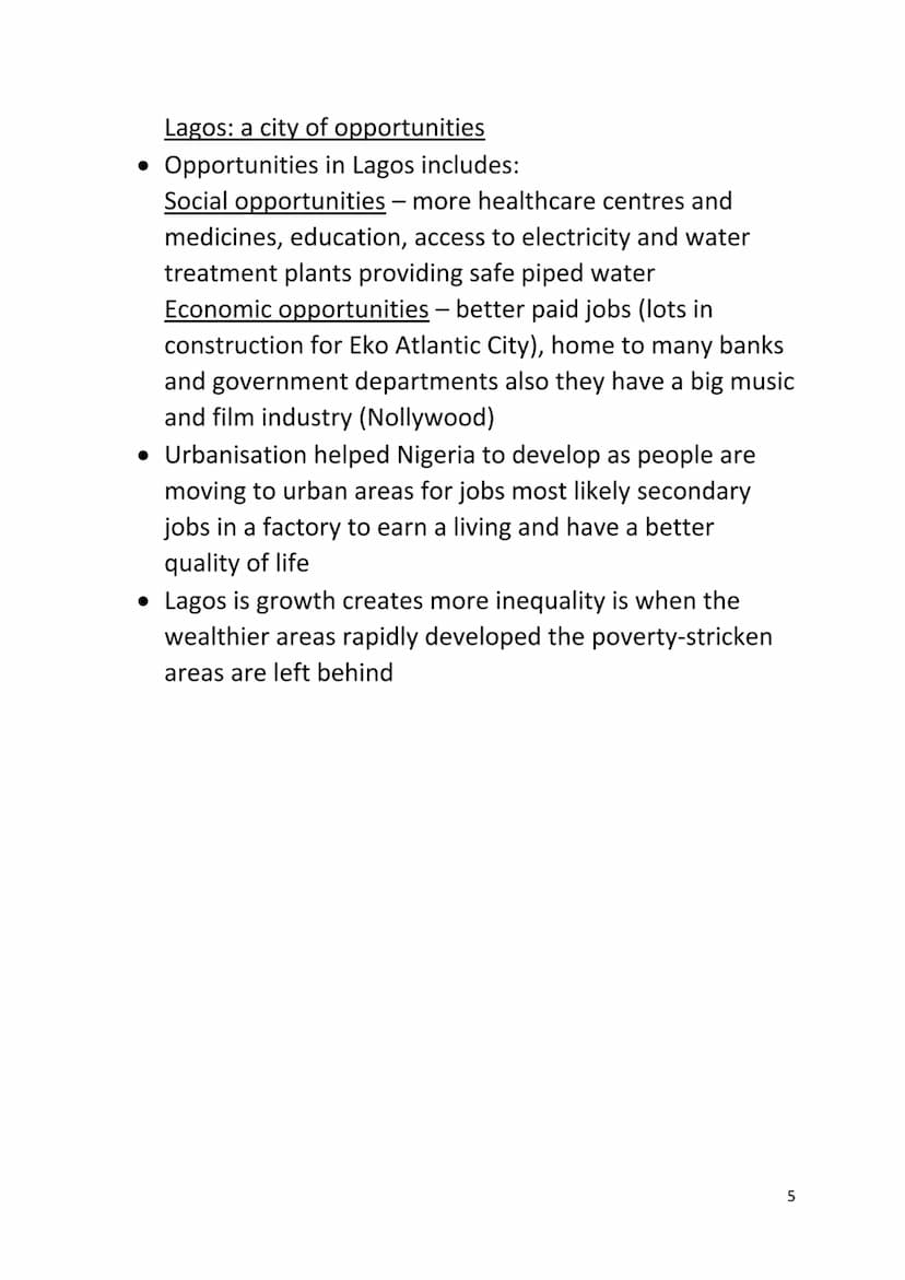 Urban Trends
• The worlds urban population is constantly increasing,
HICs increase slower than LICs and NEEs because they
have already devel