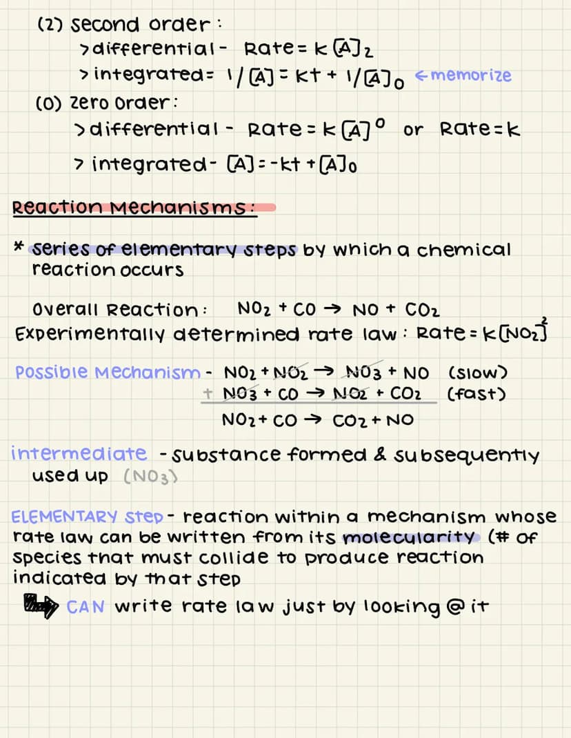 Integrated Rate Law :
Integrated rate law shows us the relationship
between concentration & time
(1) First order -
> differential-
>integrat