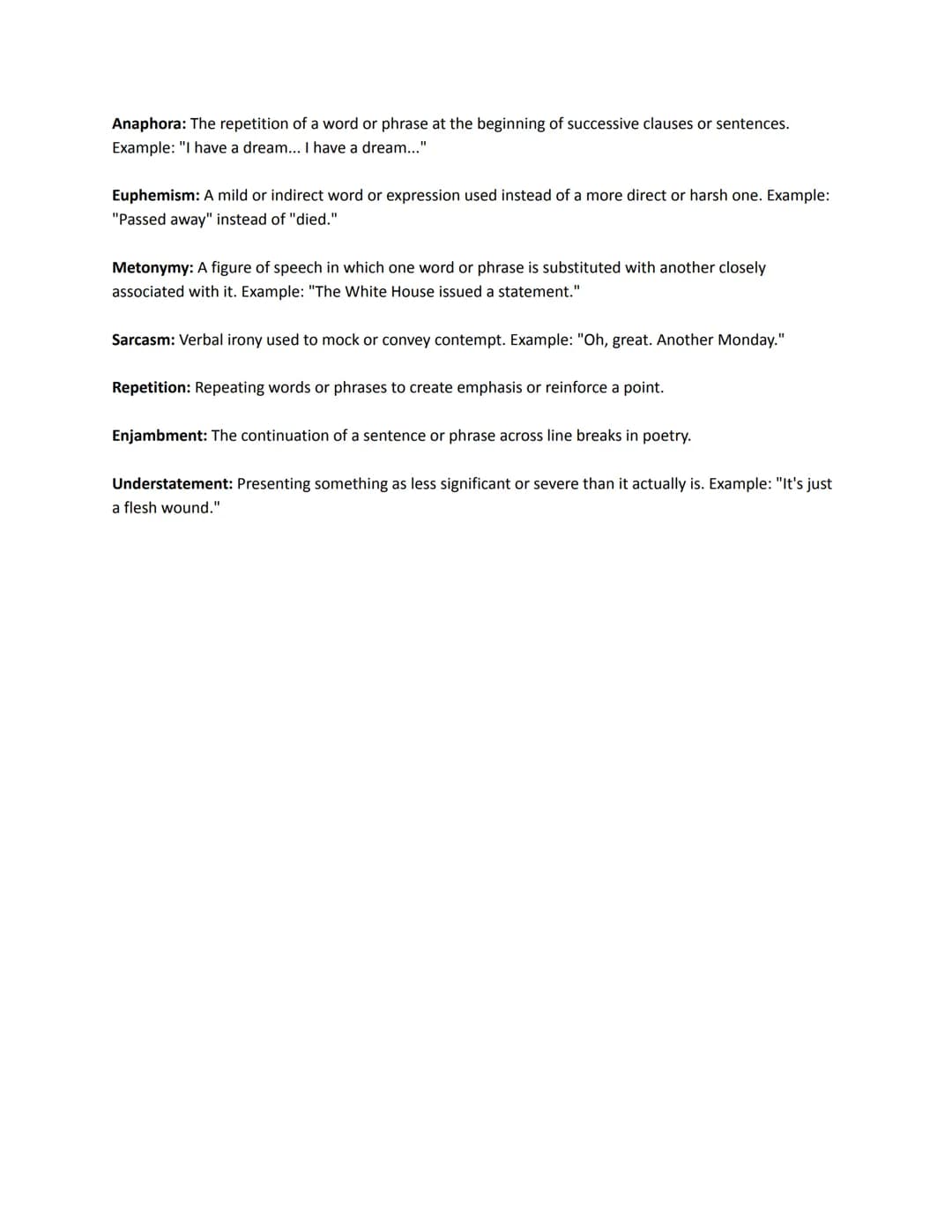 ●
Literary Devices
Literary devices are creative techniques that writers use to enhance their writing and convey
meaning in a more engaging 