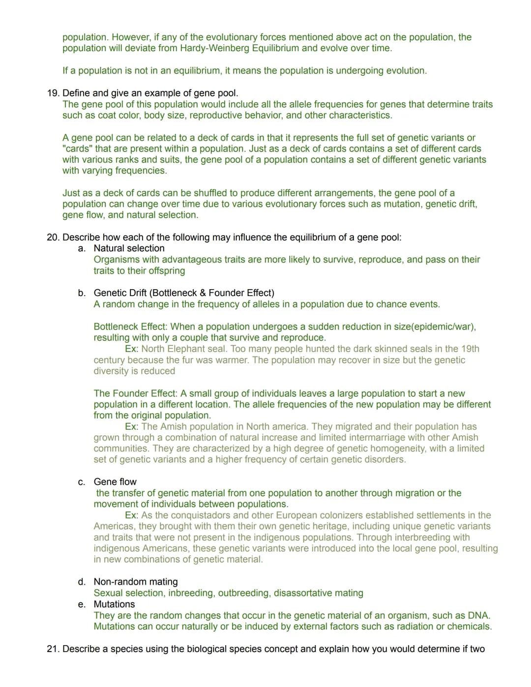 Honors Biology Learning Targets: Evolution 2023
Chapters: 19.1, 19.2, 20.1, 20.2, 20.3, 24.1, 24.2, 24.5 (490-492 only)
1. Define evolution.