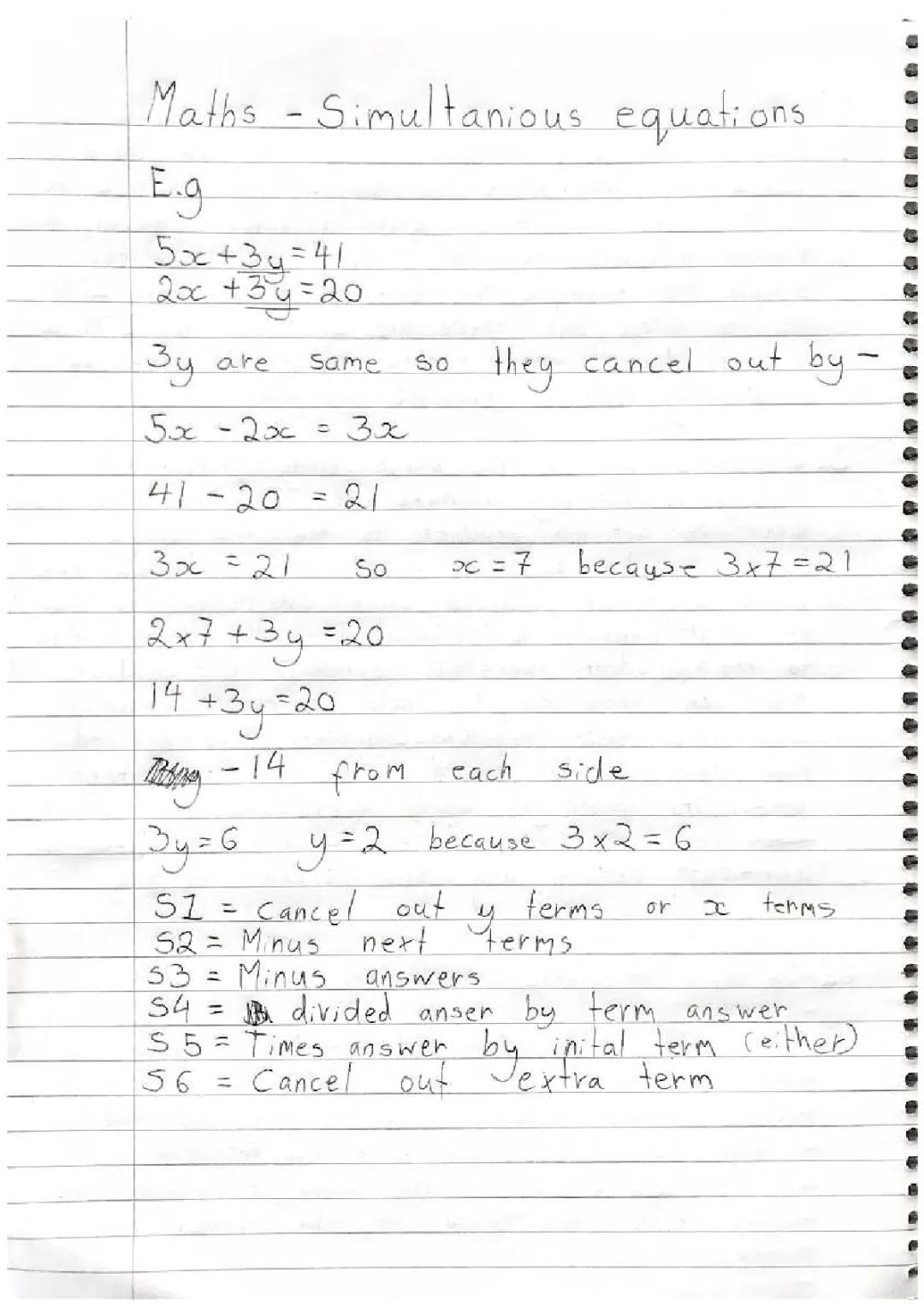 Step-by-Step Guide to Solving Simultaneous Equations: Examples, Methods, and Answers