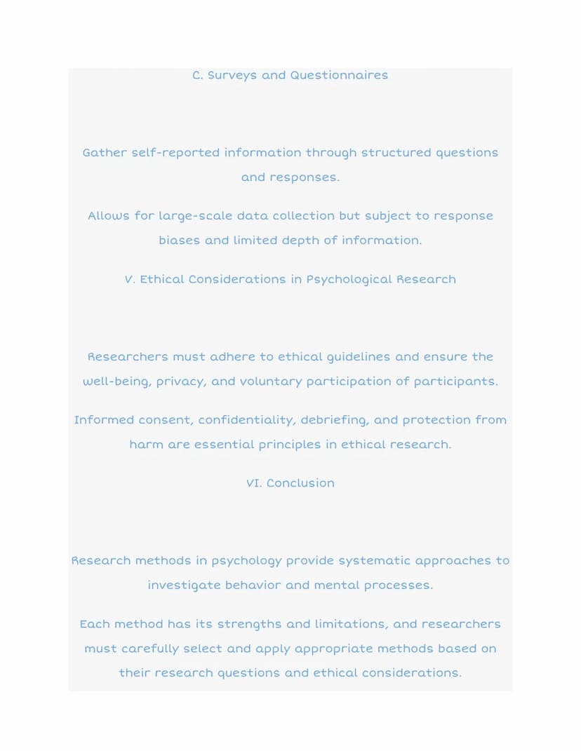 1.2 Research Methods in Psychology
Population
Sample
Random
Sample
Representative
Samle
Correlation
Coefficient
-pos & neg
Correlation
Causa