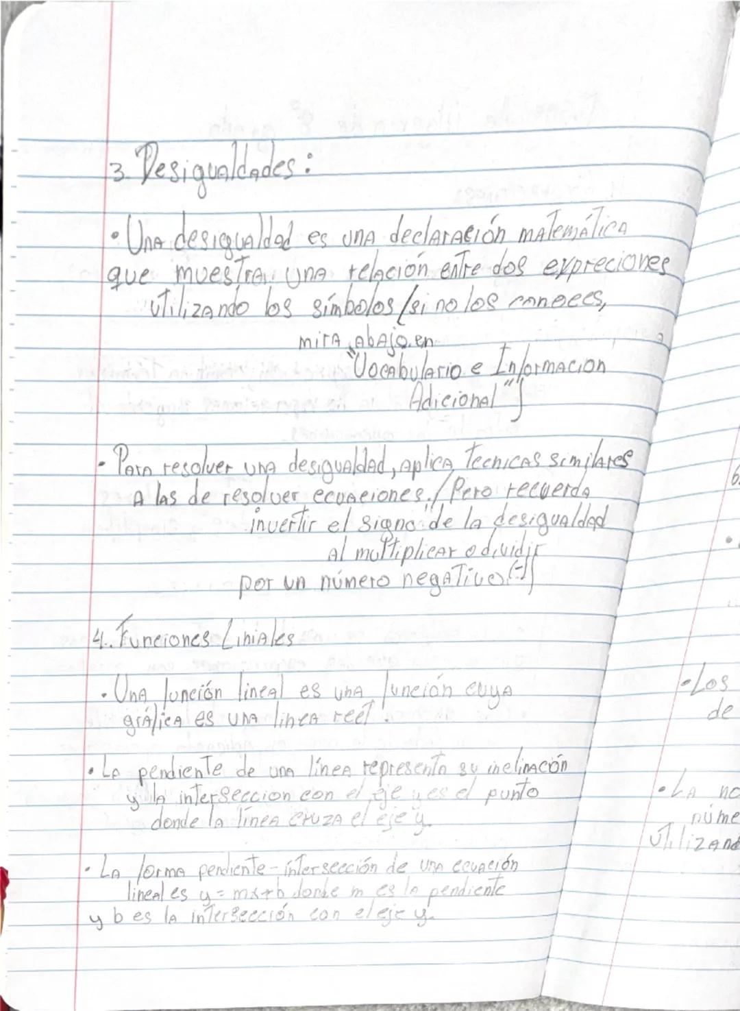 Notas de Algebra de 8° grado
1. Expreciones:
• Una exprecion es una combinacion de números,
variables y operaciones.
• Para simplificar una 