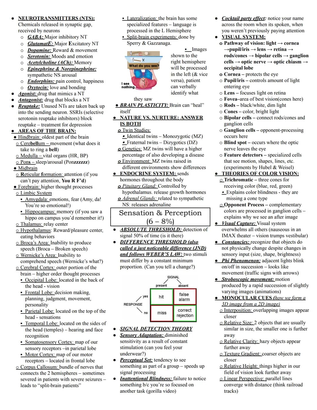 AP Psychology Study Guide
Operational Definition: clear, precise,
typically quantifiable definition of your
variables - allows replication
•