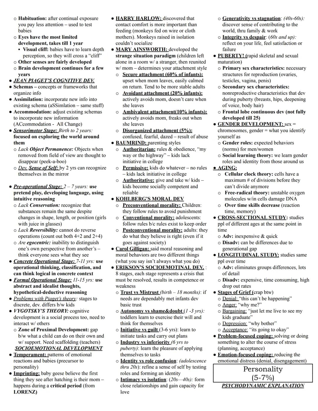 AP Psychology Study Guide
Operational Definition: clear, precise,
typically quantifiable definition of your
variables - allows replication
•