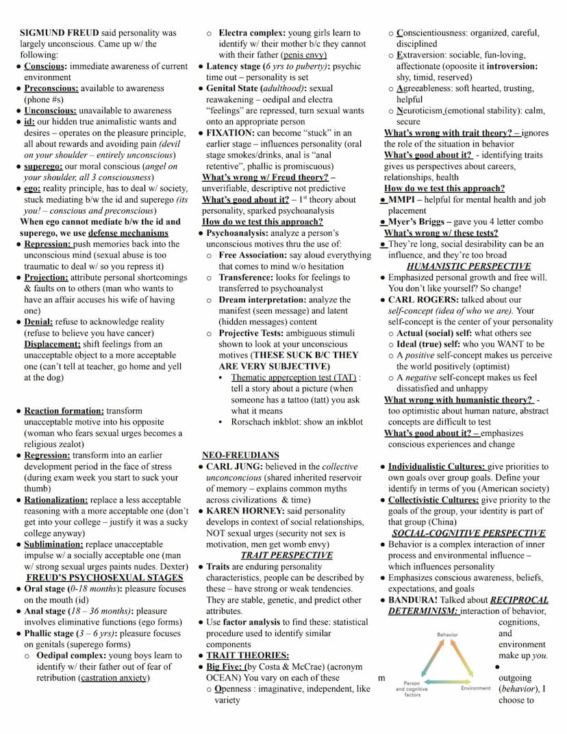 AP Psychology Study Guide
Operational Definition: clear, precise,
typically quantifiable definition of your
variables - allows replication
•