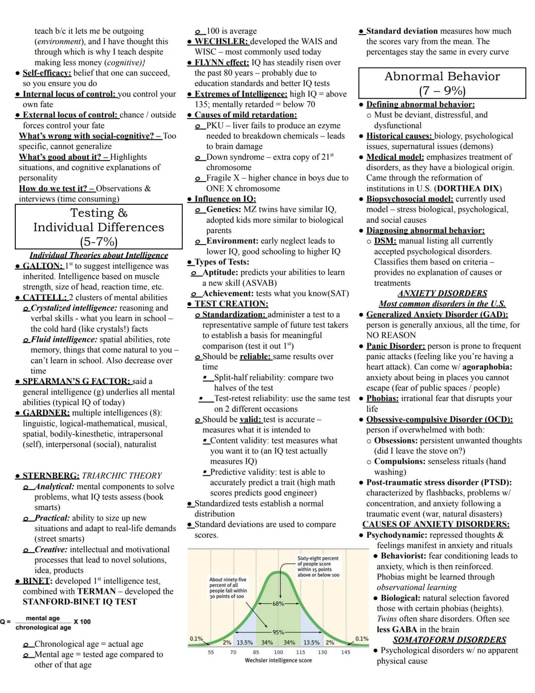 AP Psychology Study Guide
Operational Definition: clear, precise,
typically quantifiable definition of your
variables - allows replication
•