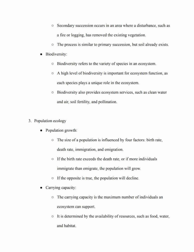 AP Biology Study Guide
VIII. Ecology:
1. Ecosystems
Biotic and abiotic factors:
O
O
O
Biotic factors refer to living components of an ecosys