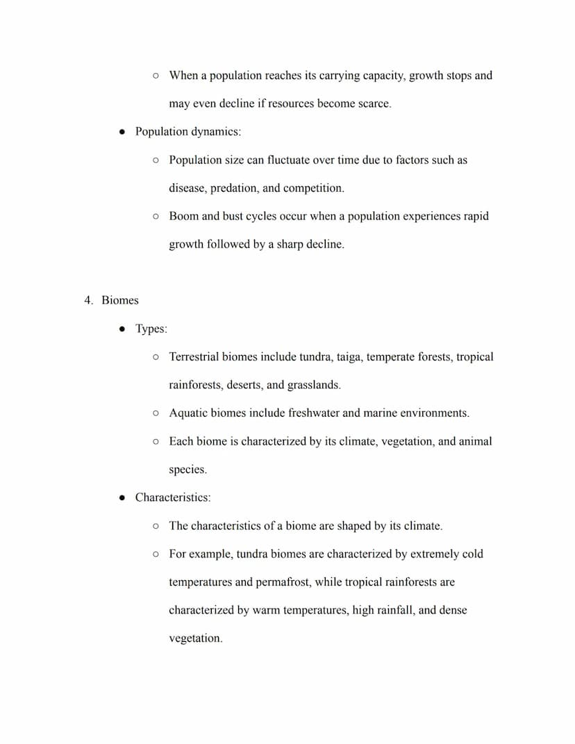 AP Biology Study Guide
VIII. Ecology:
1. Ecosystems
Biotic and abiotic factors:
O
O
O
Biotic factors refer to living components of an ecosys