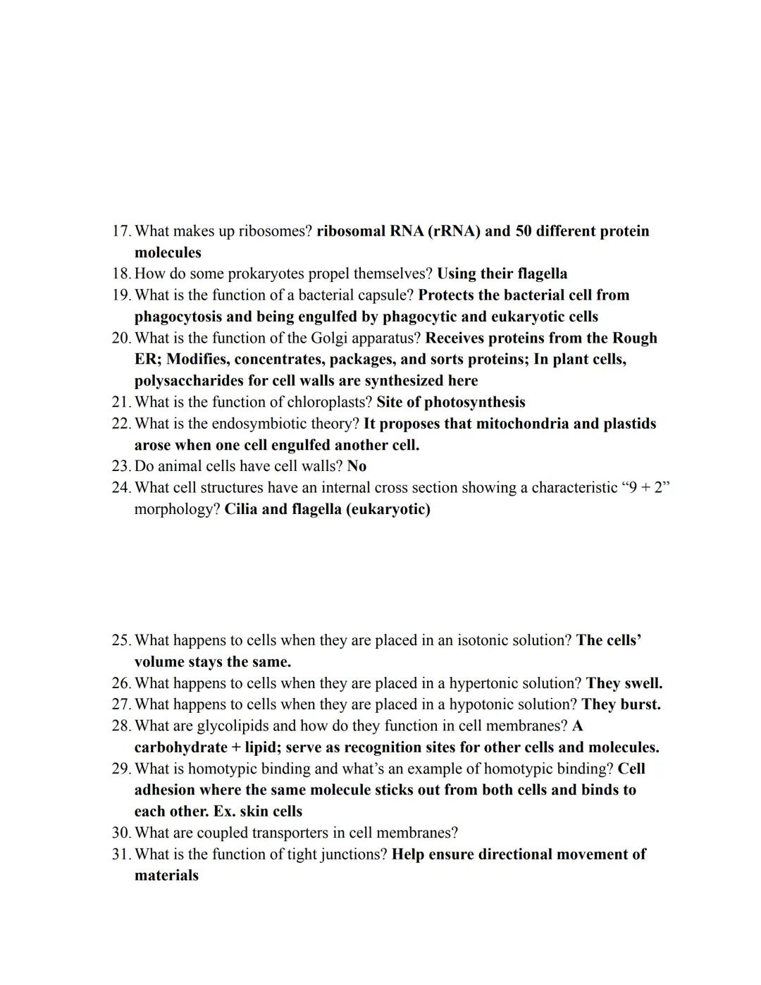 1. What are nucleotides composed of?
Nucleotides have three components: pentose sugar (5-carbon sugar),
phosphate group, and nitrogenous bas