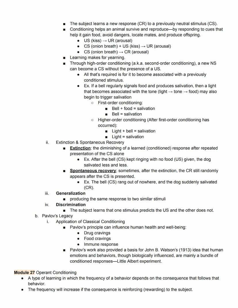 Unit 4 Outline
Learning
Module 26 How We Learn and Classical Conditioning
1. How do we learn?
Learn
●
O
■ Experiments in observations (obser